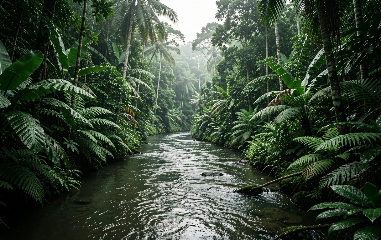 Lush Indonesian landscape